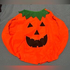 Pumpkin Halloween costume with beanie hat